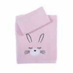 Σετ Πετσέτες Παιδικές 2 Τεμαχίων Nef Nef I Love Bunnies Pink