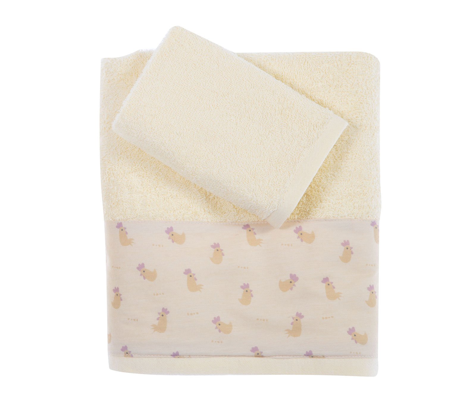 5205495562506 Σετ Πετσέτες Παιδικές 2 Τεμαχίων Nef Nef Piu Piu Yellow - Image 1