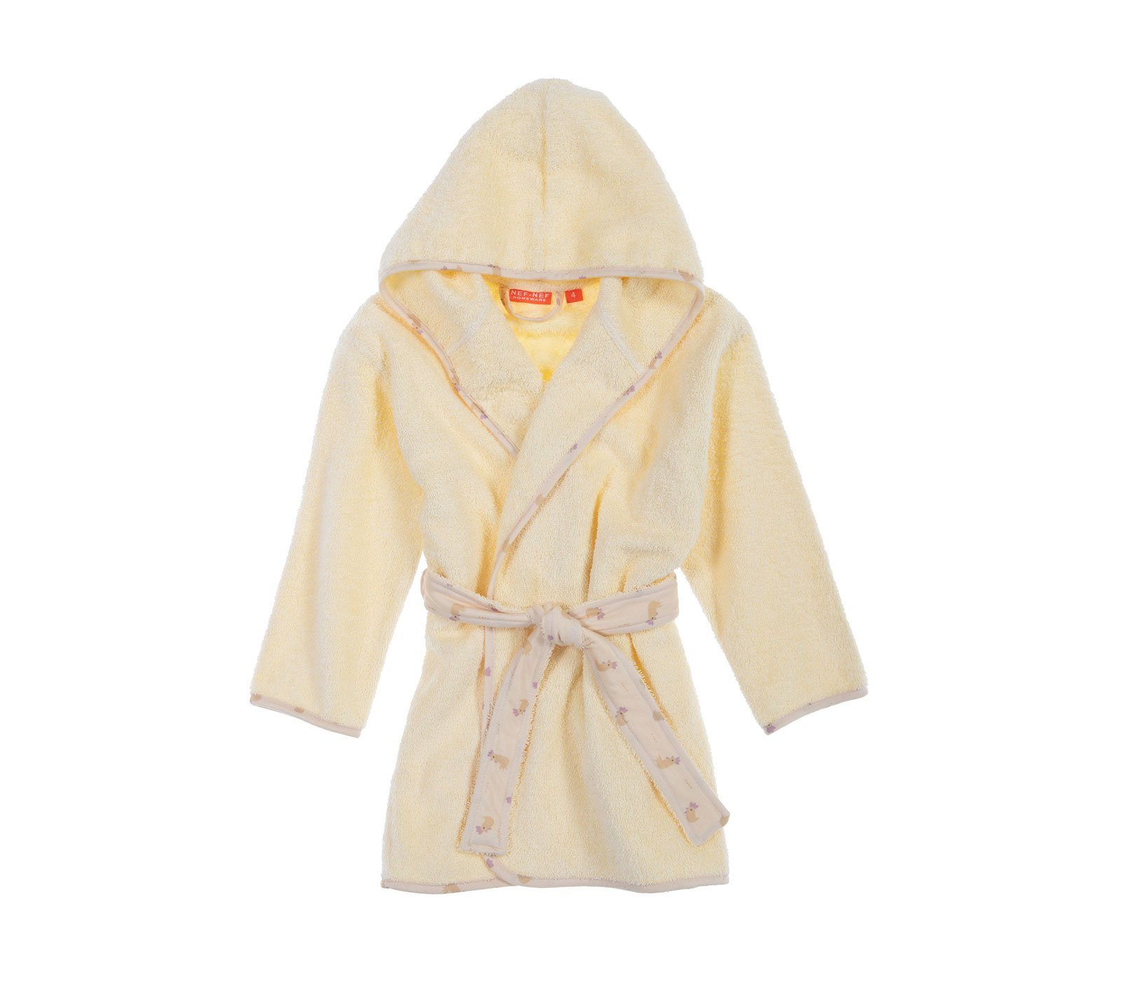 5205495562520 Βρεφικό Μπουρνούζι 0-2 Ετών Nef Nef Piu Piu Yellow - Image 1