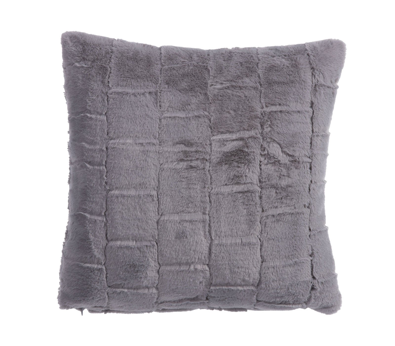 5205495563596 Γούνινο Διακοσμητικό Μαξιλάρι 45x45 Nef Nef Rabbit Fur Barlow Grey - Image 1