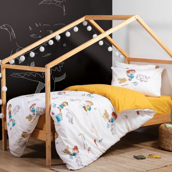 Σετ Παπλωματοθήκη Μονή 160×240 Nef Nef Wild Bones Ecru