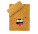 Σετ Πετσέτες Παιδικές 2 Τεμαχίων Nef Nef Angry Lion Gold