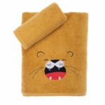 Σετ Πετσέτες Παιδικές 2 Τεμαχίων Nef Nef Angry Lion Gold