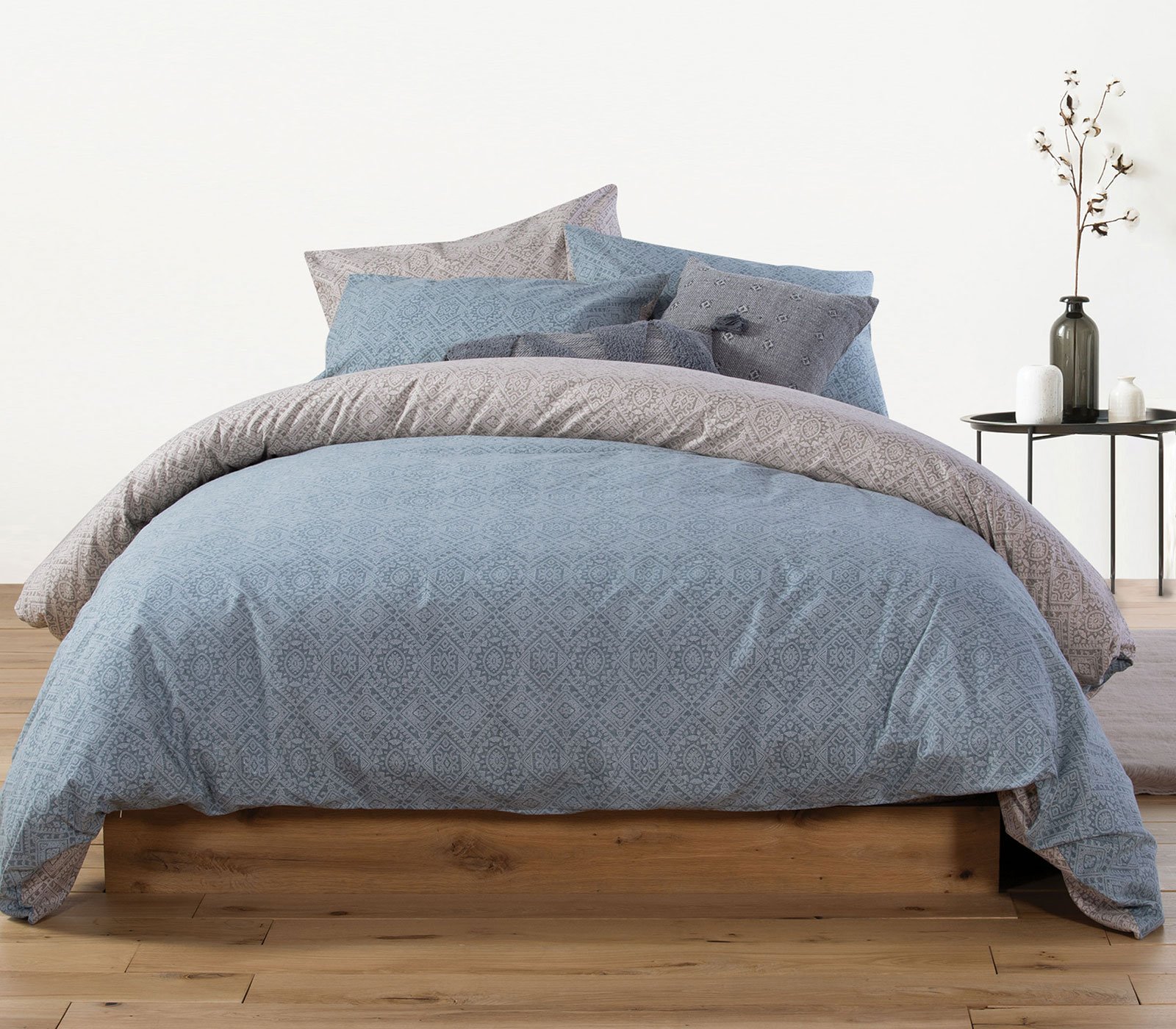 5205495569536 Σετ Φανελένια Σεντόνια Μονά 160×260 Nef Nef Clover Denim - Image 1