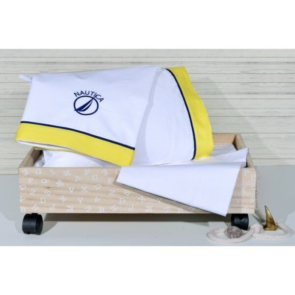Σετ 3 τεμ. Σεντόνια Λίκνου 75x110 cm & 30x40 cm Design 917 Κίτρινο