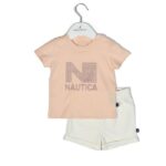 Design 16 Σετ T-Shirt & Shorts Jersey Salmon/Ecru 98cm 3 ετών
