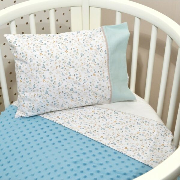 Minky Κουβέρτα Κούνιας Διπλής Όψης 100x150cm Design 403 Oliver Baby