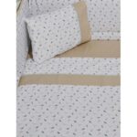 Σεντόνια κούνιας 3 τεμ. 110x170cm 100% Βαμβάκι Κατωσέντονο με Λάστιχο Design 404 Oliver Baby