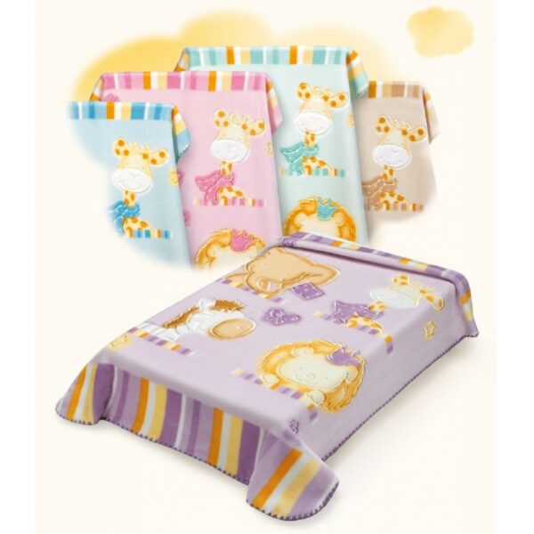 Κουβέρτα Βελουτέ Αγκάλιας 80×110 Belpla Dralon 542 - Lila