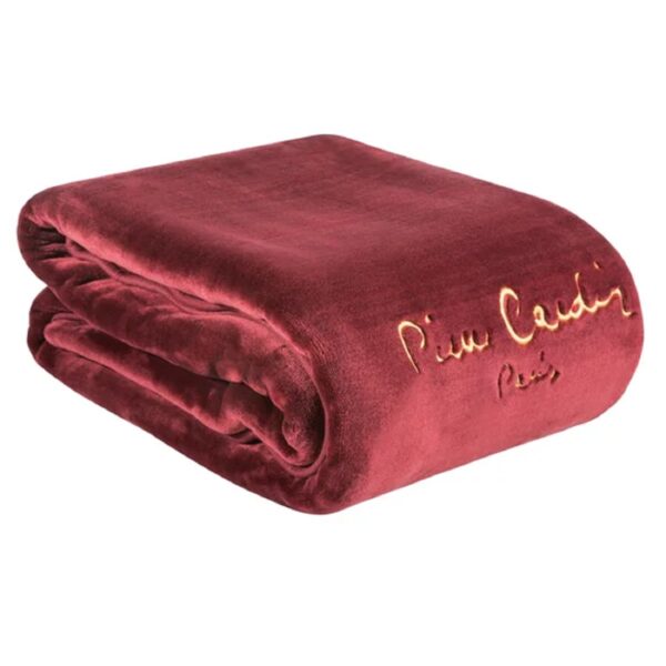 Κουβέρτα Βελουτέ 160×240 Μονή Pierre Cardin Nancy 545 Granate 16