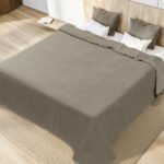 Κουβέρτα Βελουτέ King Size 240×260 Pierre Cardin Nancy 545 Taupe 55 - Image 2