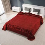 Κουβέρτα Βελουτέ Υπέρδιπλη 220×240 Pierre Cardin Nancy 657 Granate 16