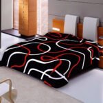 Κουβέρτα Βελουτέ Υπέρδιπλη 220×240 Belpla Ster 241 BLACK
