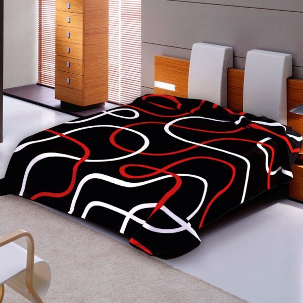Κουβέρτα Βελουτέ Υπέρδιπλη 220×240 Belpla Ster 241 BLACK