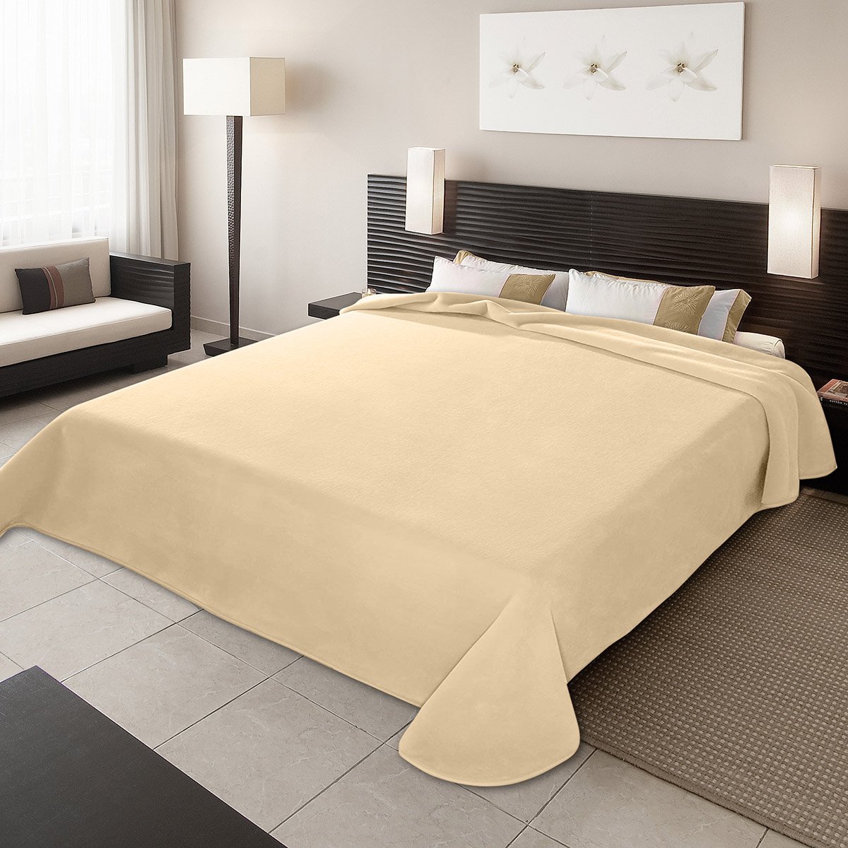 off-white-1200x1200 Κουβέρτα Βελουτέ 160×220 Μονή Belpla Ster Plain OFF WHITE(15) - Image 1