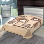 Κουβέρτα Βελουτέ Υπέρδιπλη 220×240 Belpla Ster 271 BEIGE