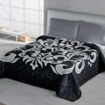 Κουβέρτα Βελουτέ Υπέρδιπλη 220×240 Belpla Ster 289 BLACK