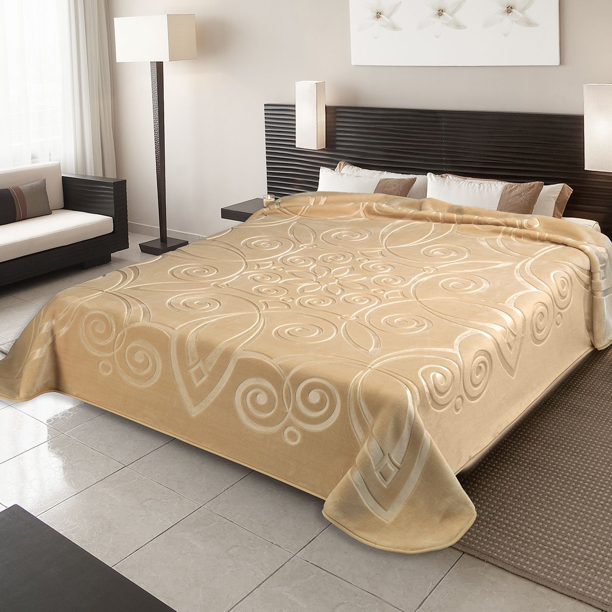 ster_516_15_beige-1200x1200 ΚΟΥΒΕΡΤΑ ΙΣΠΑΝΙΑΣ ΥΠΕΡΔΙΠΛΗ 220Χ240 BELPLA STER 516 OFF WHITE(15) - Image 1