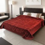 Κουβέρτα Βελουτέ Υπέρδιπλη 220×240 Belpla Ster 516 GRANATE(16)