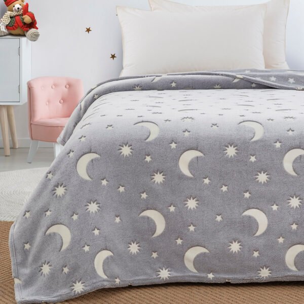 Κουβέρτα μονή φωσφορίζουσα Art 6258 160x220 Γκρι   Beauty Home