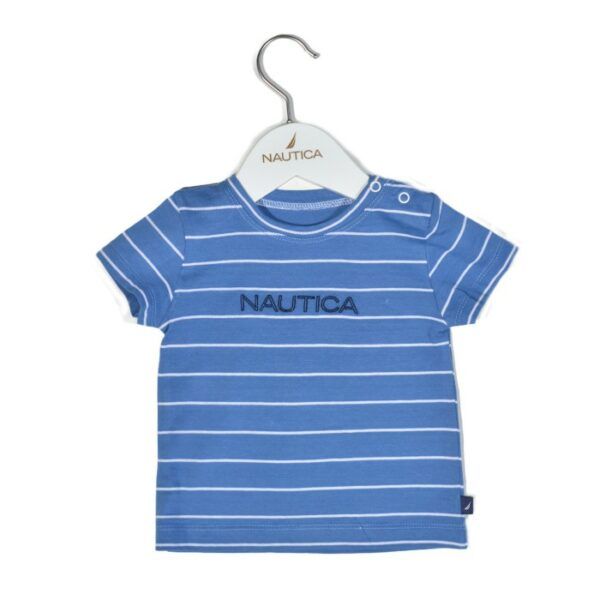 T-Shirt Jersey Organic Design 11  Μπλε Ριγέ 68cm 3-6 μηνών