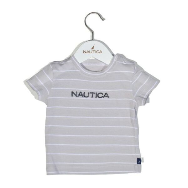 T-Shirt Jersey Organic Design 15 Γκρι Ριγέ 98cm 3 ετών