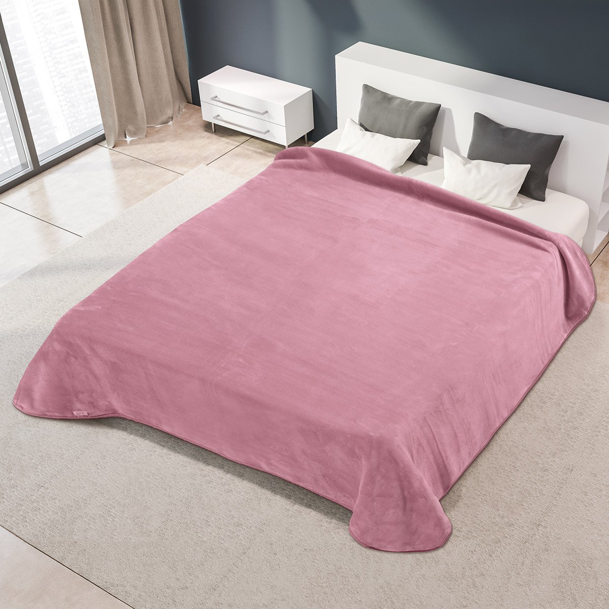 plain_opal_rose-1200x1200 Κουβέρτα Βελουτέ Υπέρδιπλη 220×240 Belpla Ster Plain OPAL ROSE(64) - Image 1