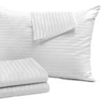 Μαξιλαροθήκη ξενοδοχείου Σατέν-ρίγα 52x72  80%cotton 20%polyester Πεννιέ 220tc Astron Italy