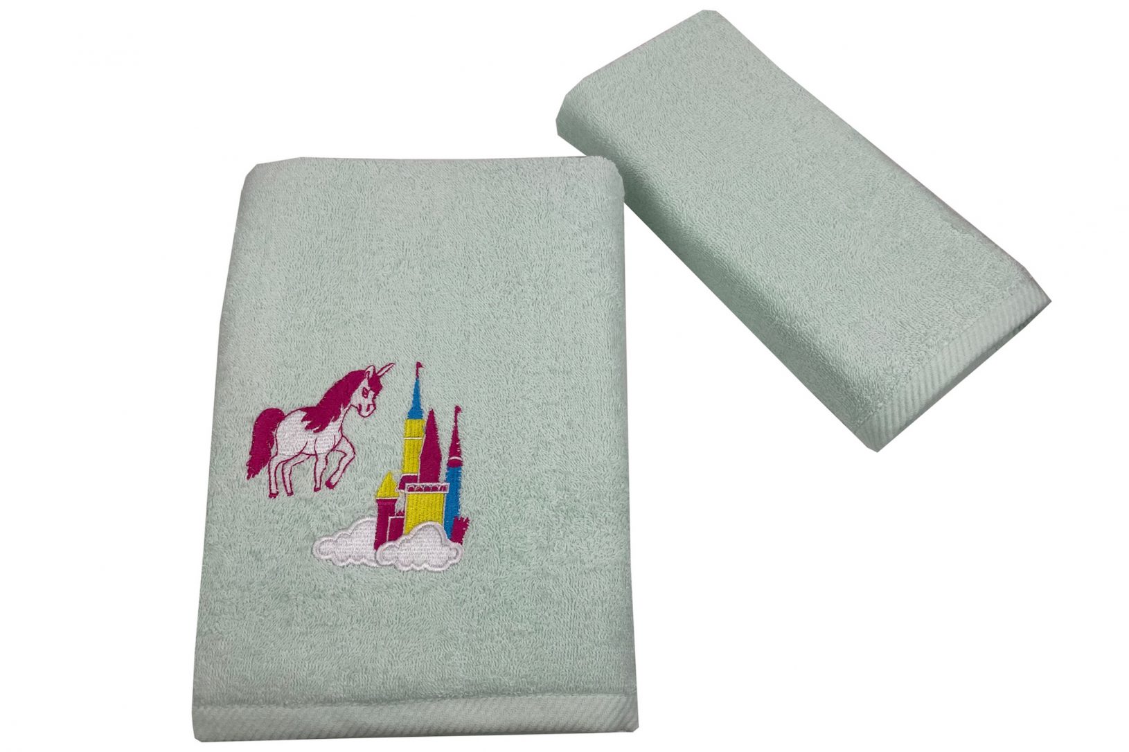 382 Παιδικές Πετσέτες (σετ 2 τεμ) castle unicorn Astron Italy - Image 1