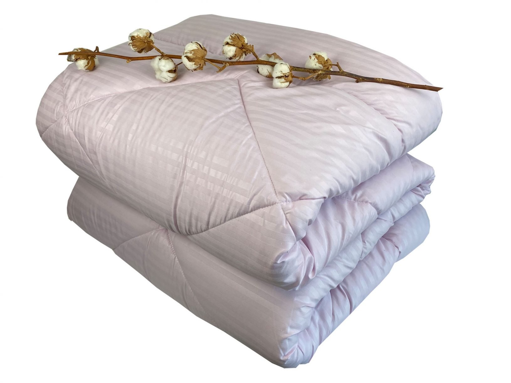 3917 Πάπλωμα Σατέν Ριγέ Υπέρ/πλο 220x240 Lilac Astron Italy - Image 1