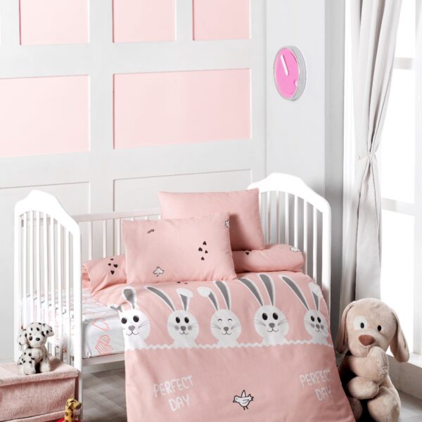 Σετ σεντόνια βρεφικά Art 5603 100x150 Σομόν   Beauty Home