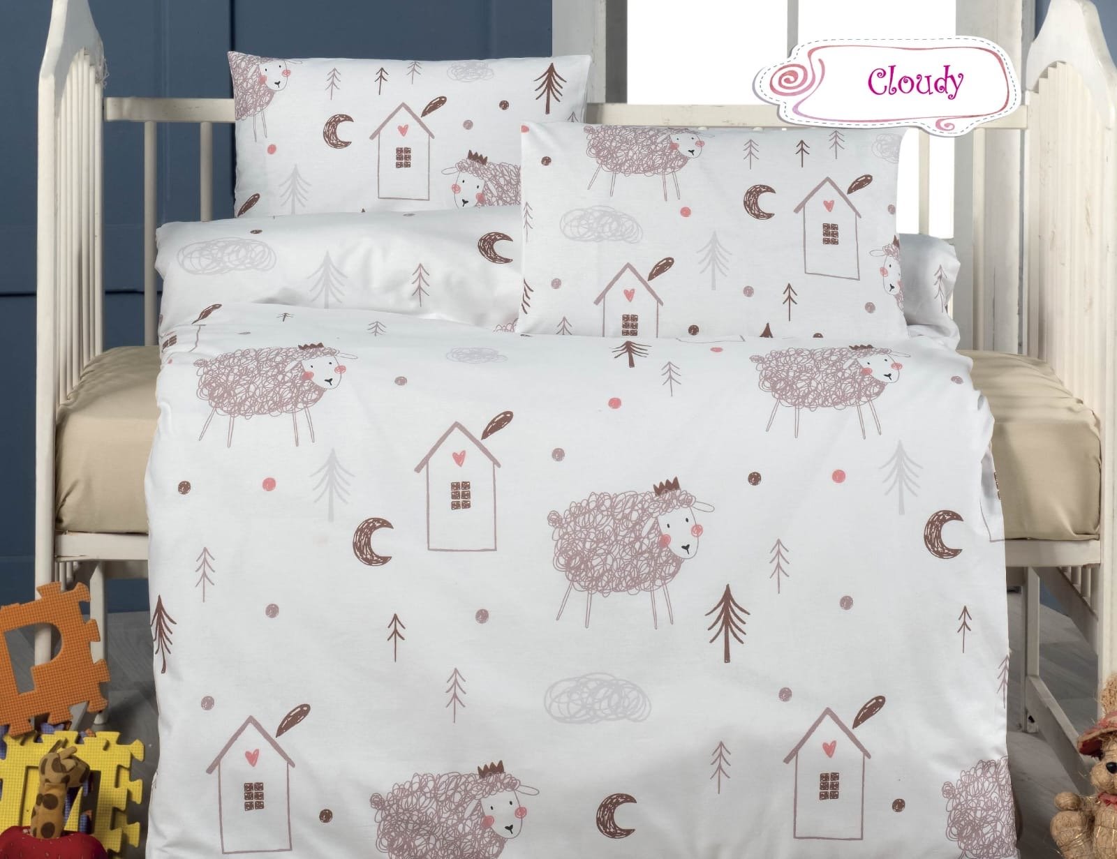 5608 Σετ σεντόνια βρεφικά Art 5608 100x150 Σάπιο Μήλο Beauty Home - Image 1