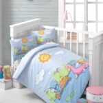 Σετ σεντόνια βρεφικά Art 5610 100x150 Γαλάζιο   Beauty Home