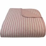 Κουβερλι Υπέρδιπλα 220x240 Stripe Dusty Rose Astron Italy