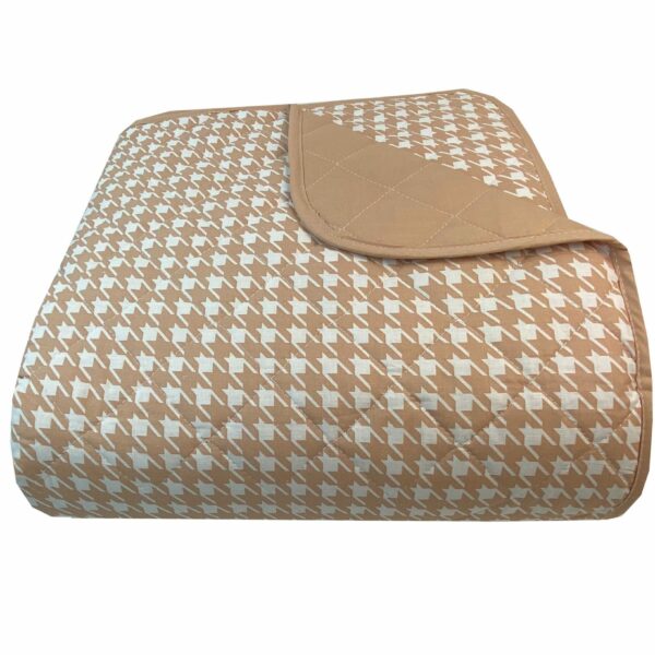 Κουβερλι Υπέρδιπλα 220x240 Pied De Poule Beige Astron Italy