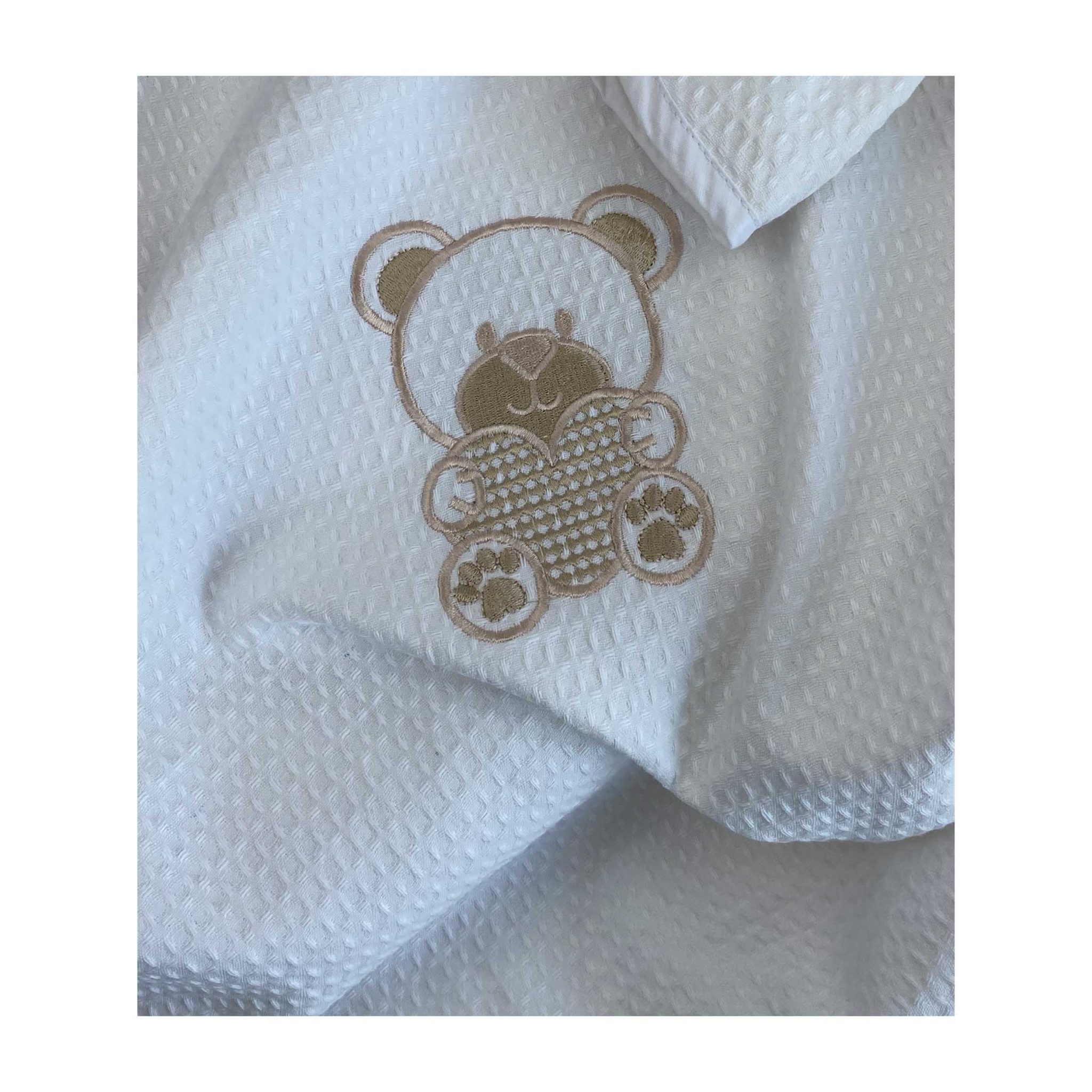 8618-scaled Κουβέρτα Πικέ Αγκαλιάς & Λίκνου 80 Χ 110 White Astron Italy - Image 1