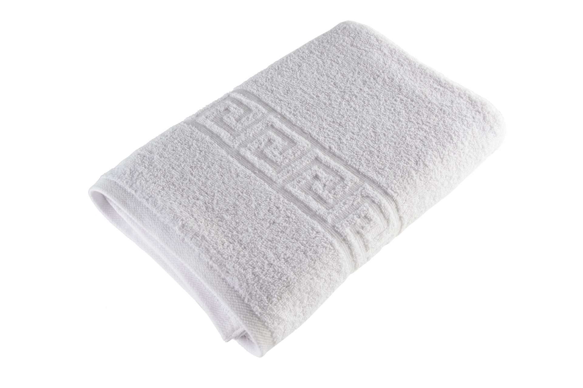 ADAX1958-ok Πετσέτα Προσώπου Ξενοδοχείου 50x100 Λευκή Μαίανδρος 500γρ. 100% cotton Πεννιέ Astron Italy - Image 1