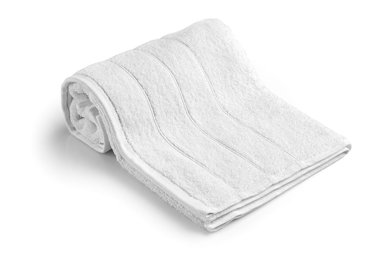 CRYSTAL-B Πετσέτα Προσώπου Ξενοδοχείου Crystal 3lines 600gsm 100% Cotton 50x90 Λευκό Beauty Home - Image 1