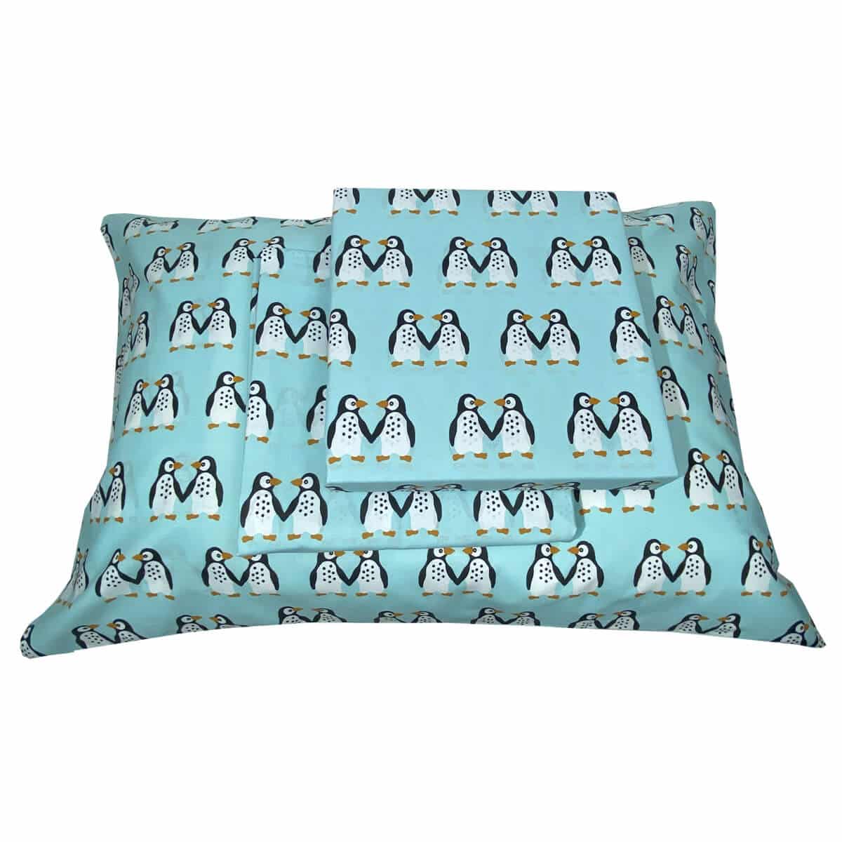 Penguins Σετ Σεντόνια Μονά Παιδικά 170×260 Penguins Astron Italy - Image 1