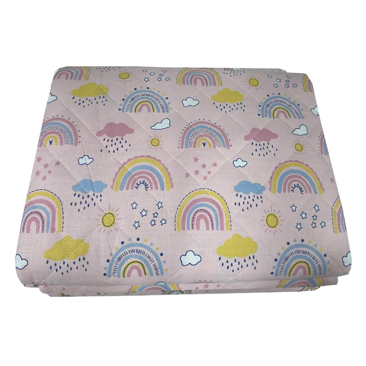 Rainbow-Clouds-kouverli Παιδικό Κουβερλί Μονό 160X240 Rainbow Clouds Astron Italy - Image 1