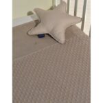 Κουβέρτα Λίκνου Minky Καφέ Διπλής Όψης