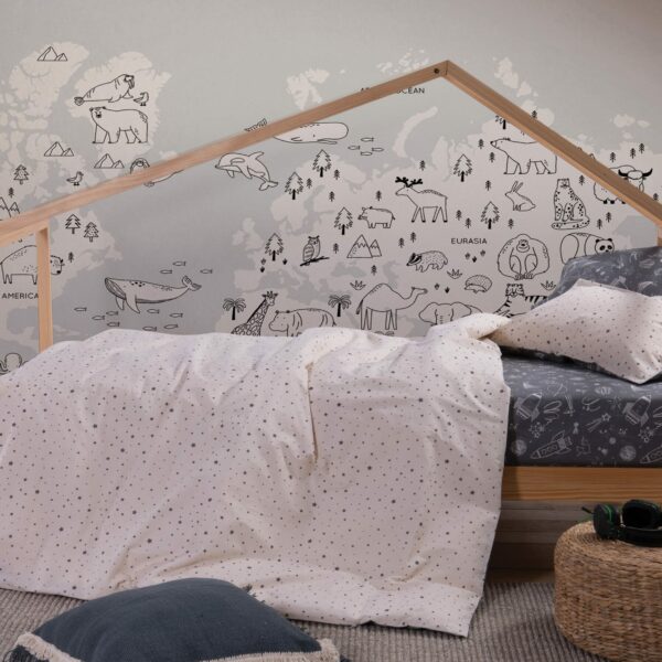 Σετ Σεντόνια Μονά Παιδικά 170×260 Nef Nef My Space Ecru