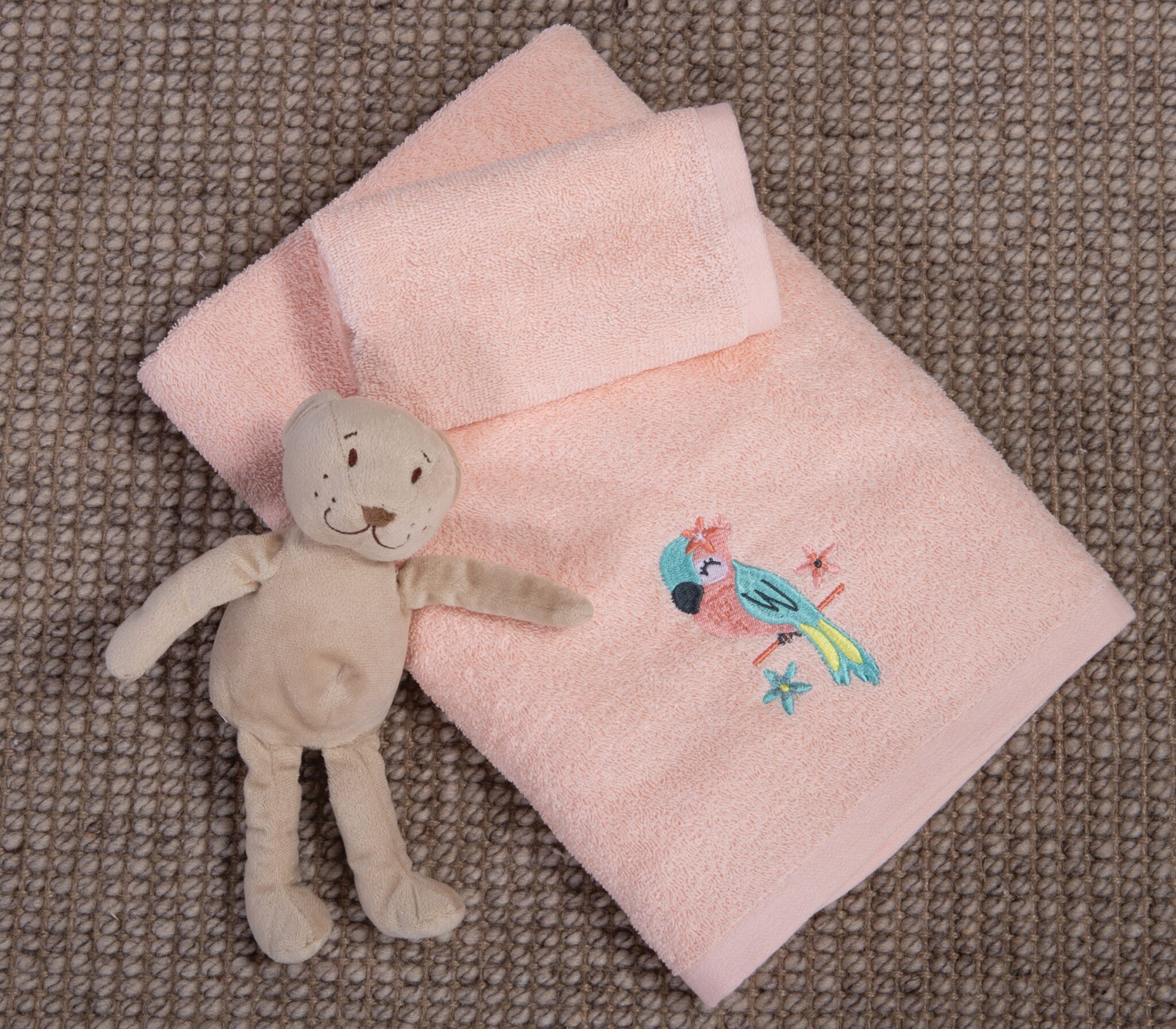 035140-1-scaled Σετ Πετσέτες Παιδικές 2 Τεμαχίων Nef Nef Paradise Birds Mint - Image 1