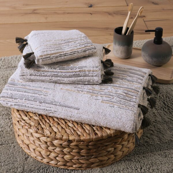 Πετσέτα Μπάνιου 70×150 Nef Nef Halfway Ecru-Green