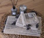 Πετσέτα Προσώπου 50×90 Nef Nef Halfway Beige-Black