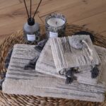 Πετσέτα Προσώπου 50×90 Nef Nef Halfway Beige-Black