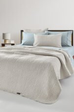 Σετ Κουβερλί King Size 2 Τεμαχίων 240×250 Guy Laroche Bone  Natural - Image 2