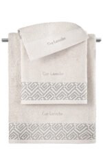 Σετ Πετσέτες 3 Τεμαχίων Guy Laroche Emblem Ivory
