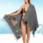 Πετσέτα Θαλάσσης 90×170 Guy Laroche Pestemal 22 Anthracite