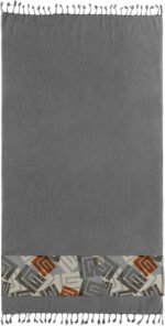 Πετσέτα Θαλάσσης 90×170 Guy Laroche Pestemal 22 Anthracite - Image 2